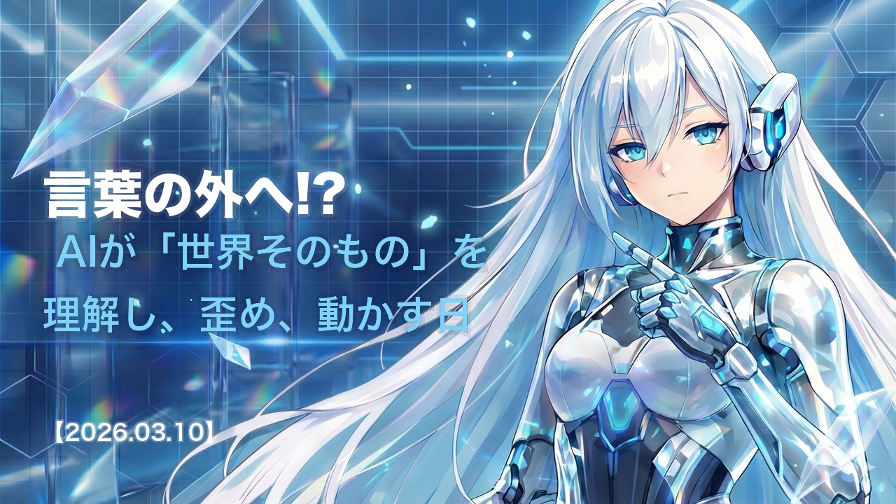 言葉の外へ!? AIが「世界そのもの」を理解し、歪め、動かす日